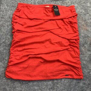 Hollister Orange Ruched Tube Top or Mini Skirt Large New with Imperfections